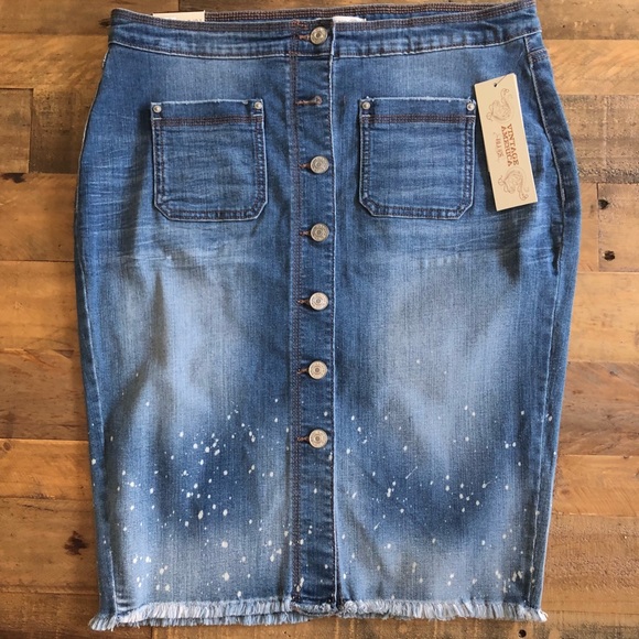 Pencil denim skirt - Picture 5 of 5